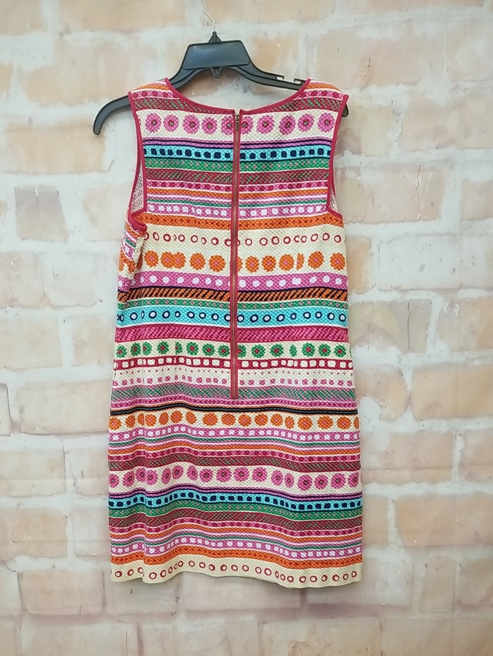 Talbots Multicolor Sleeveless Striped & Floral Shift Dress - Picture 5 of 5